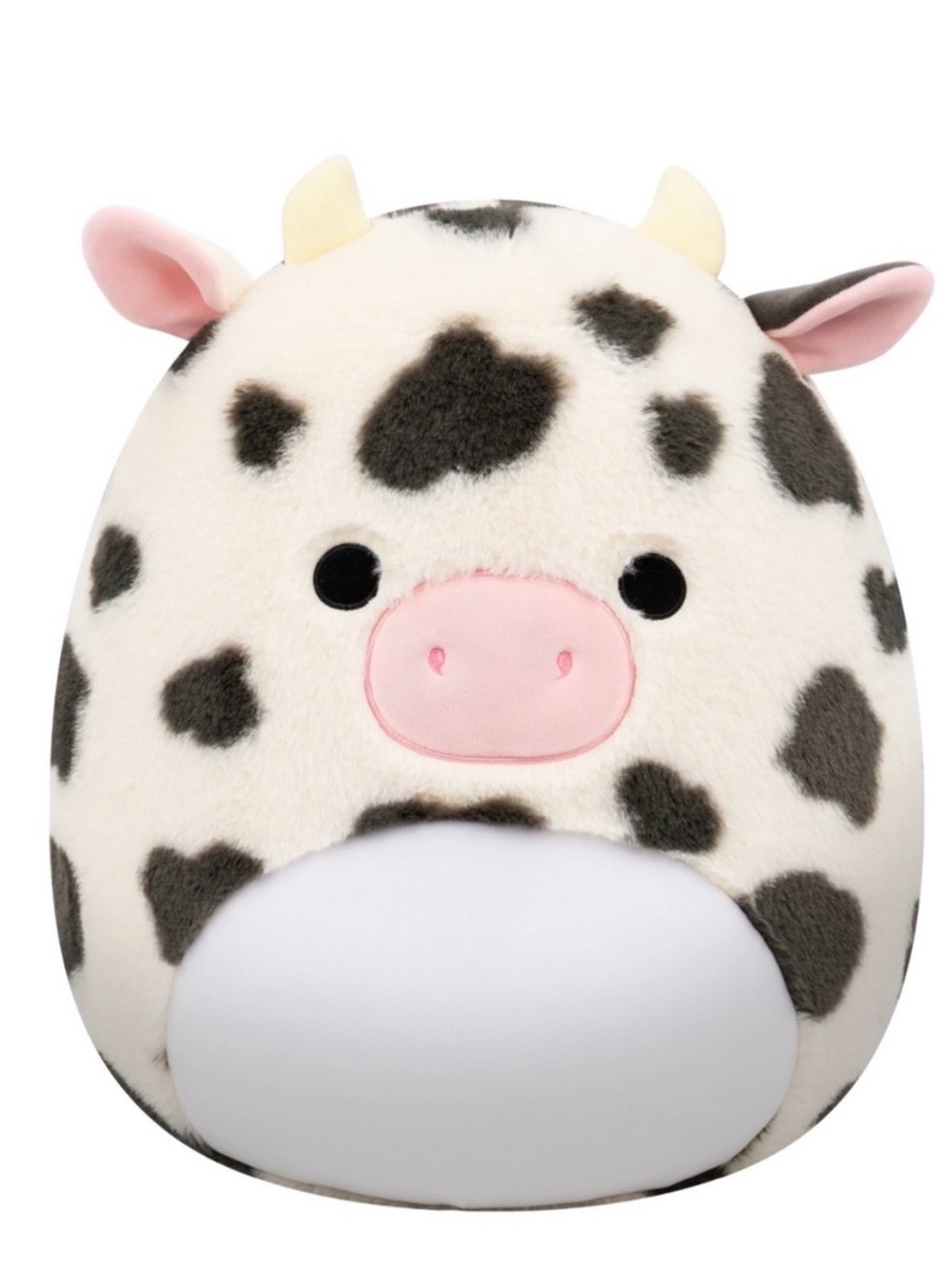 Squishmallows Cow Plush - White, Black, Pink 16”